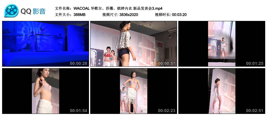 WACOAL 华歌尔、莎薇、嫔婷内衣 新品发表会3 [MP4-388MB]