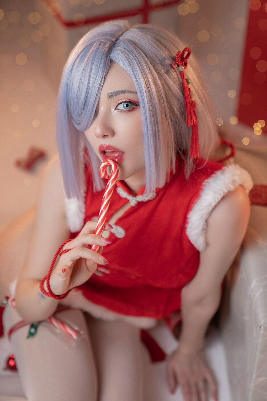 Sai Westwood (Misaki Sai) - Shenhe Xmas (Genshin Impact) [26P]